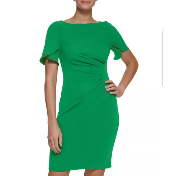 Dkny Dresses & Skirts - 🆕️DKNY Green Ruched Sheath Dress